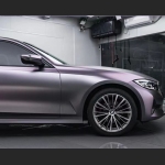 Ravoony Plus NIO Matte Capri Purple Grey Car Vinyl Wrap BMW 3 Series Wrap