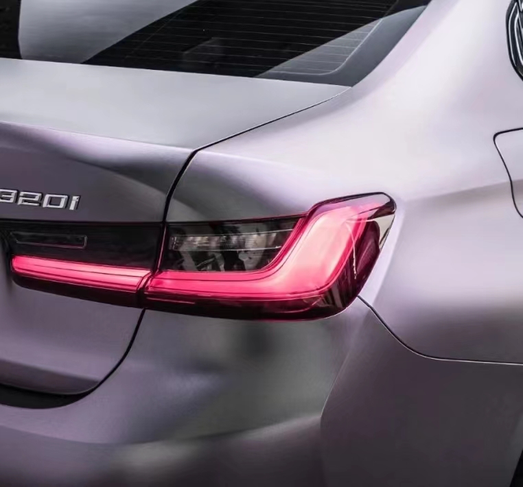 Ravoony Plus NIO Matte Capri Purple Grey Car Vinyl Wrap BMW 3 Series Wrap