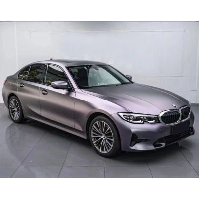 Ravoony Plus NIO Matte Capri Purple Grey Car Vinyl Wrap BMW 3 Series Wrap 02