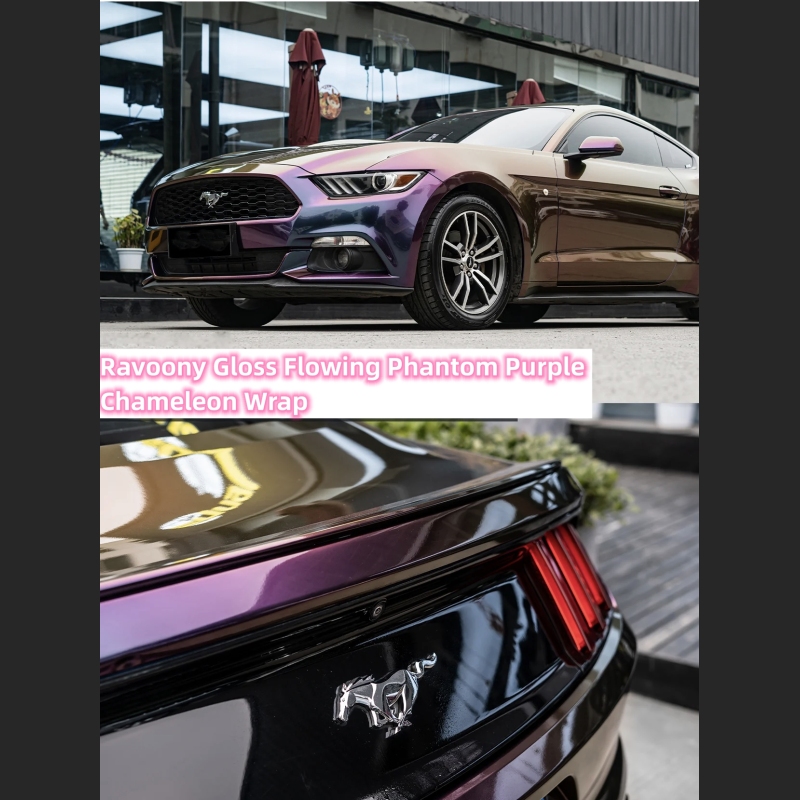 Ravoony Plus Gloss Flowing Phantom Purple Chameleon Wrap Mustang Wrap