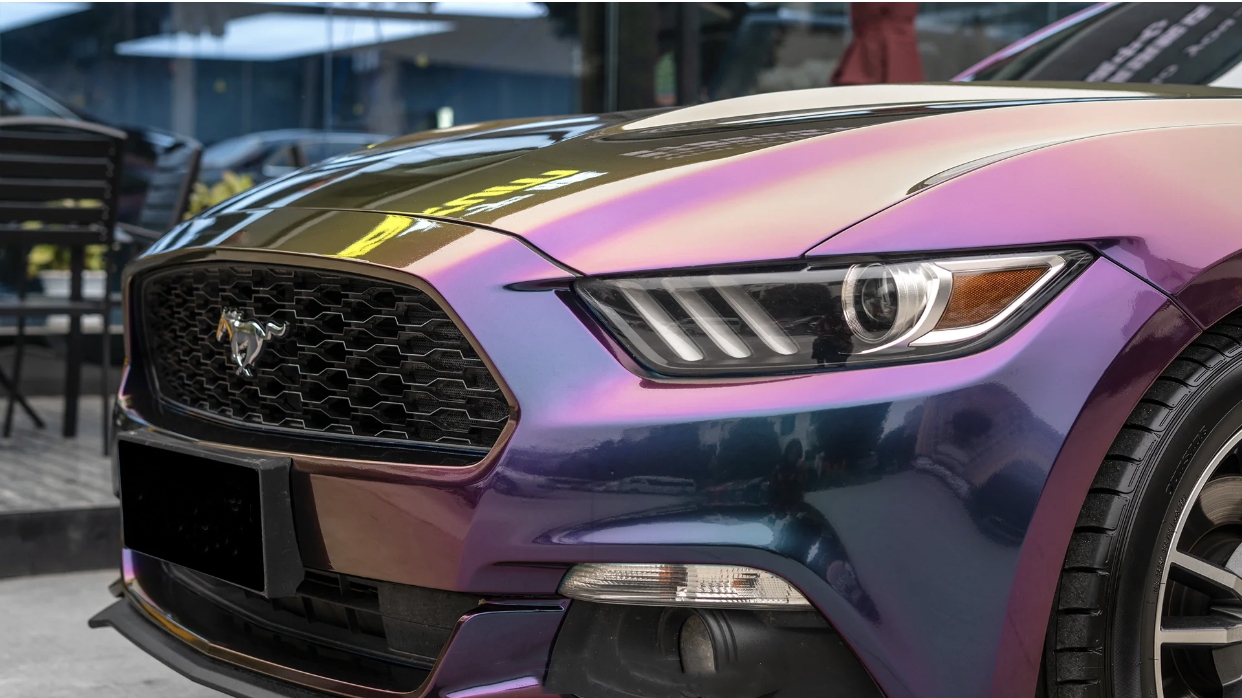 Ravoony Plus Gloss Flowing Phantom Purple Chameleon Wrap Mustang Wrap