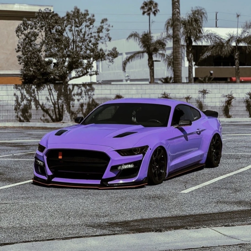  Ravoony Plus Glossy Lavender Purple Car Wrap Purple Wrapped Mustang
