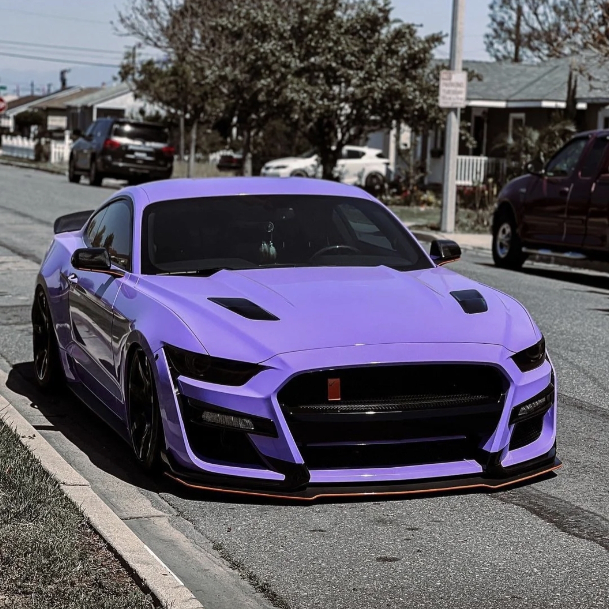  Ravoony Plus Glossy Lavender Purple Car Wrap Purple Wrapped Mustang