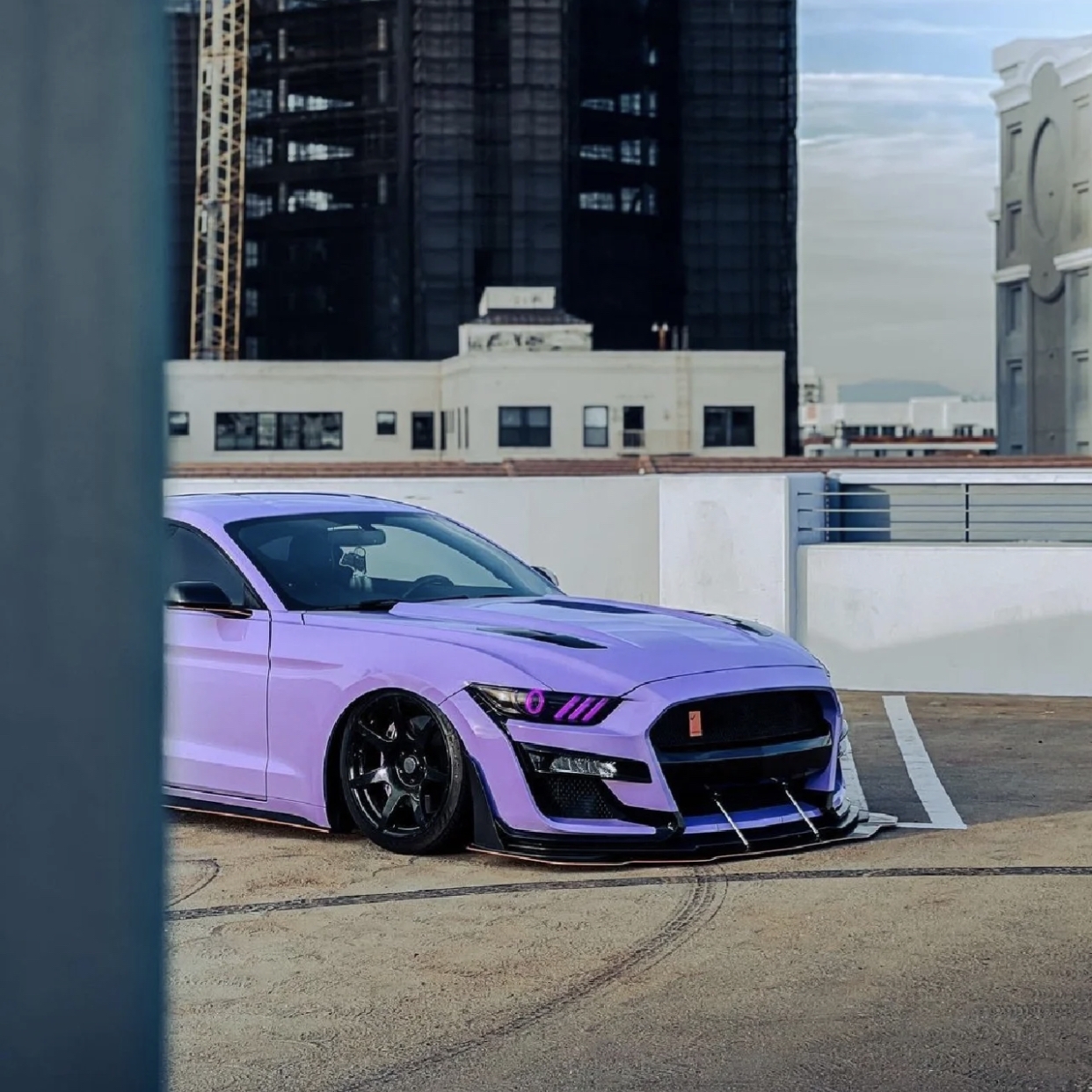  Ravoony Plus Glossy Lavender Purple Car Wrap Purple Wrapped Mustang