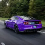 Ravoony Plus Glossy Explosion Purple Car Vinyl Wrap Purple Wrapped Mustang