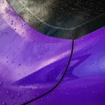 Ravoony Plus Glossy Explosion Purple Car Vinyl Wrap Purple Wrapped Mustang