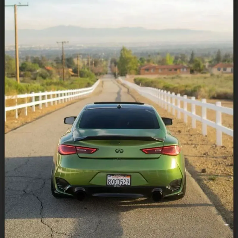 Ravoony Plus Metallic Mamba Green Car Vinyl Wrap Q60 Wrap