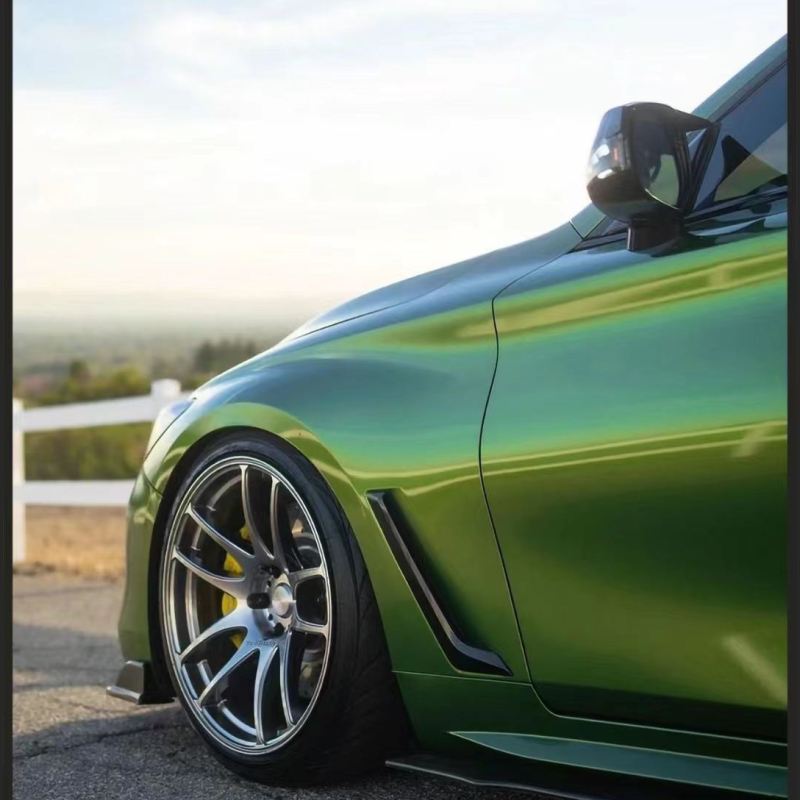 Ravoony Plus Metallic Mamba Green Car Vinyl Wrap Q60 Wrap