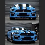  Ravoony Plus Blue Sky Car Vinyl Wrap Blue Mustang Wrap