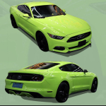 Ravoony Plus Gloss Apple Green Car Wrap Green Wrapped Mustang