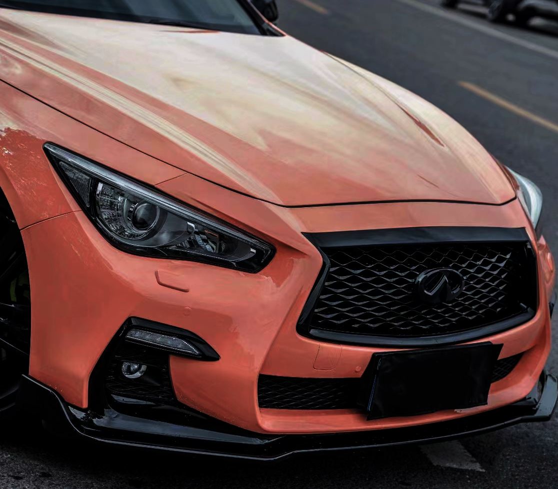 Ravoony Plus Glossy Paggy Pink Car Vinyl Wrap Q50 Wrap