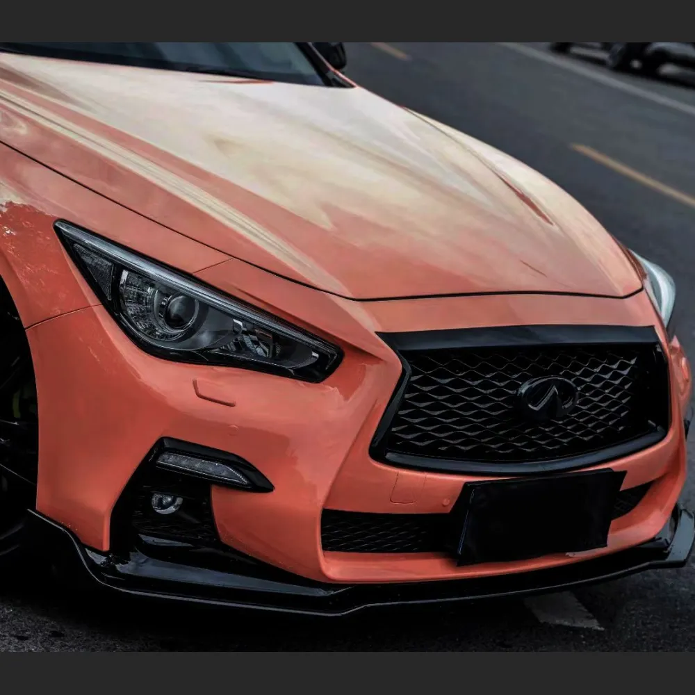 Ravoony Plus Glossy Paggy Pink Car Vinyl Wrap Q50 Wrap