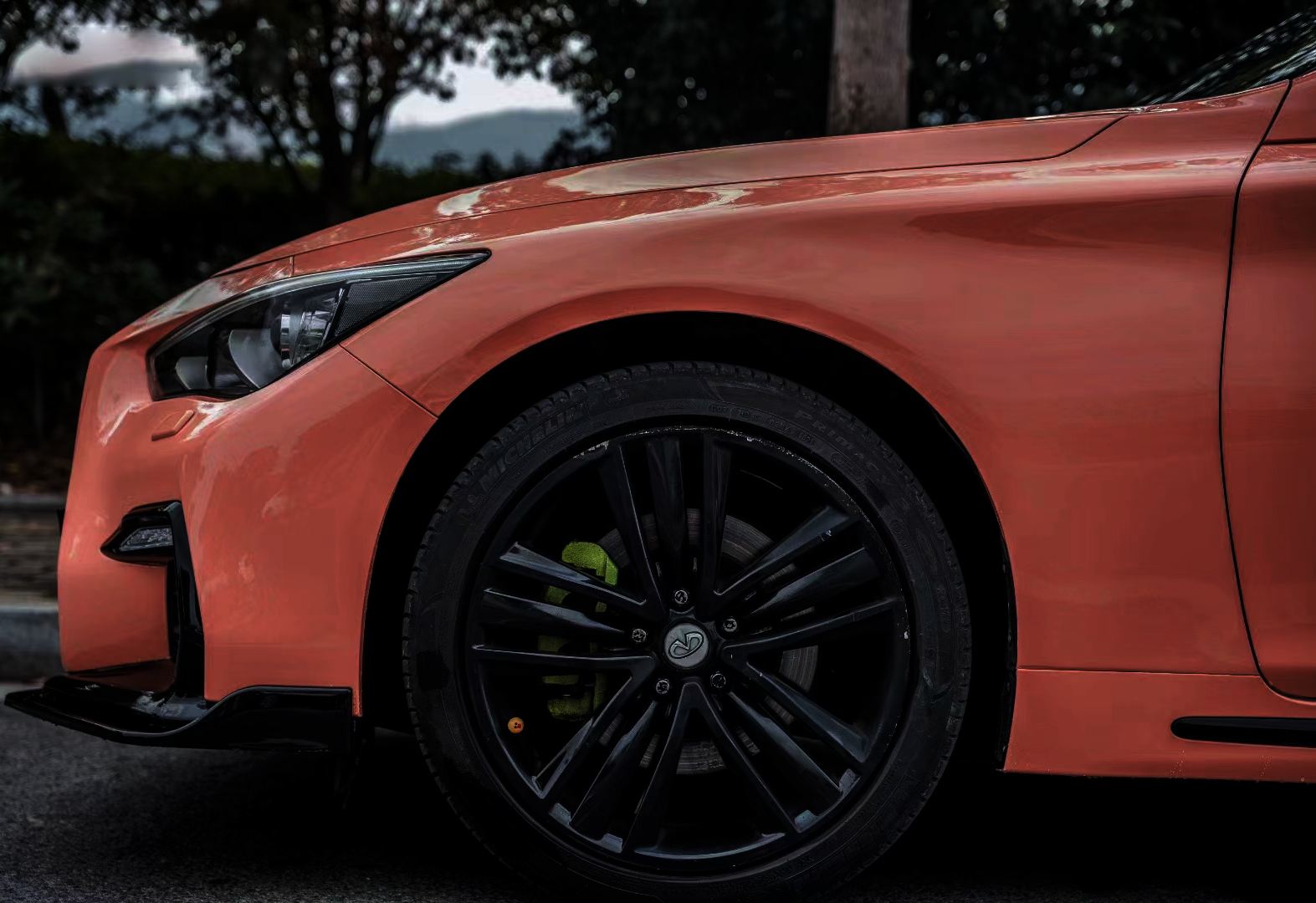 Ravoony Plus Glossy Paggy Pink Car Vinyl Wrap Q50 Wrap