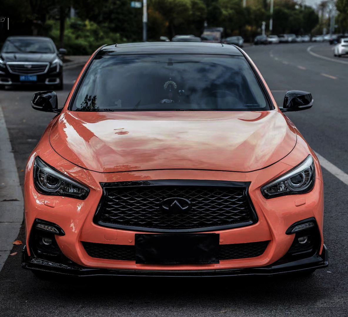 Ravoony Plus Glossy Paggy Pink Car Vinyl Wrap Q50 Wrap