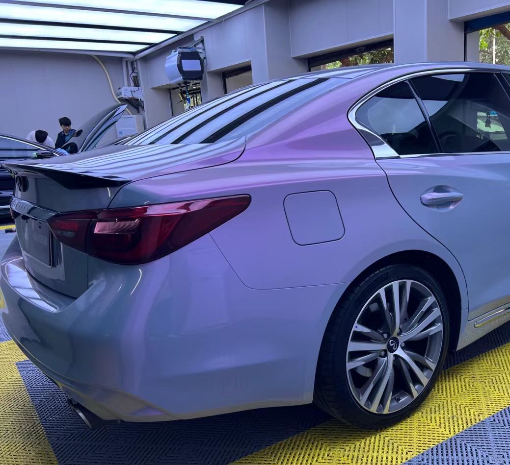 Ravoony Plus Twin Candy Grey Purple Color Fliper Car Wrap Audi Q3 Wrap