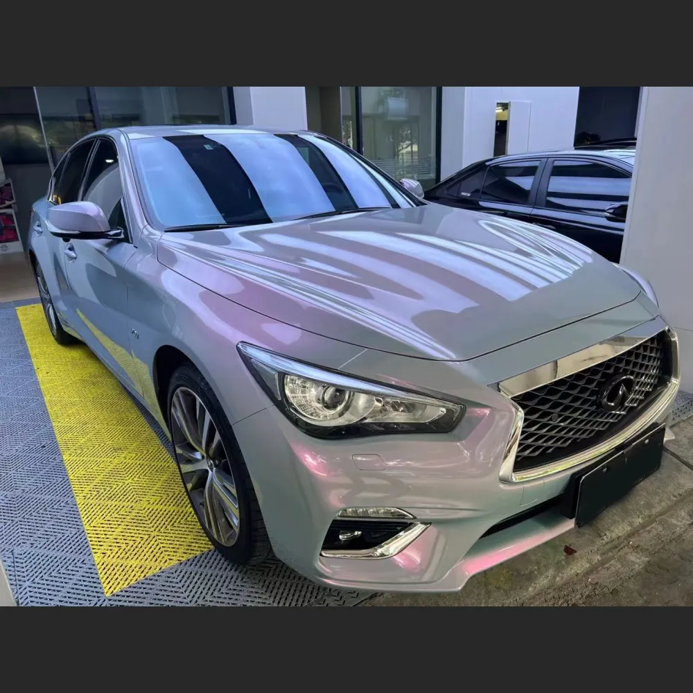 Ravoony Plus Twin Candy Grey Red Color Fliper Car Wrap Q50 Wrap 
