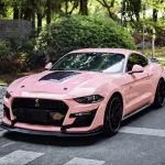  Ravoony Plus Glossy Crystal Peach Pink Car Vinyl Wrap Ford Mustang Wrap