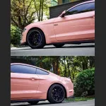  Ravoony Plus Glossy Crystal Peach Pink Car Vinyl Wrap Ford Mustang Wrap
