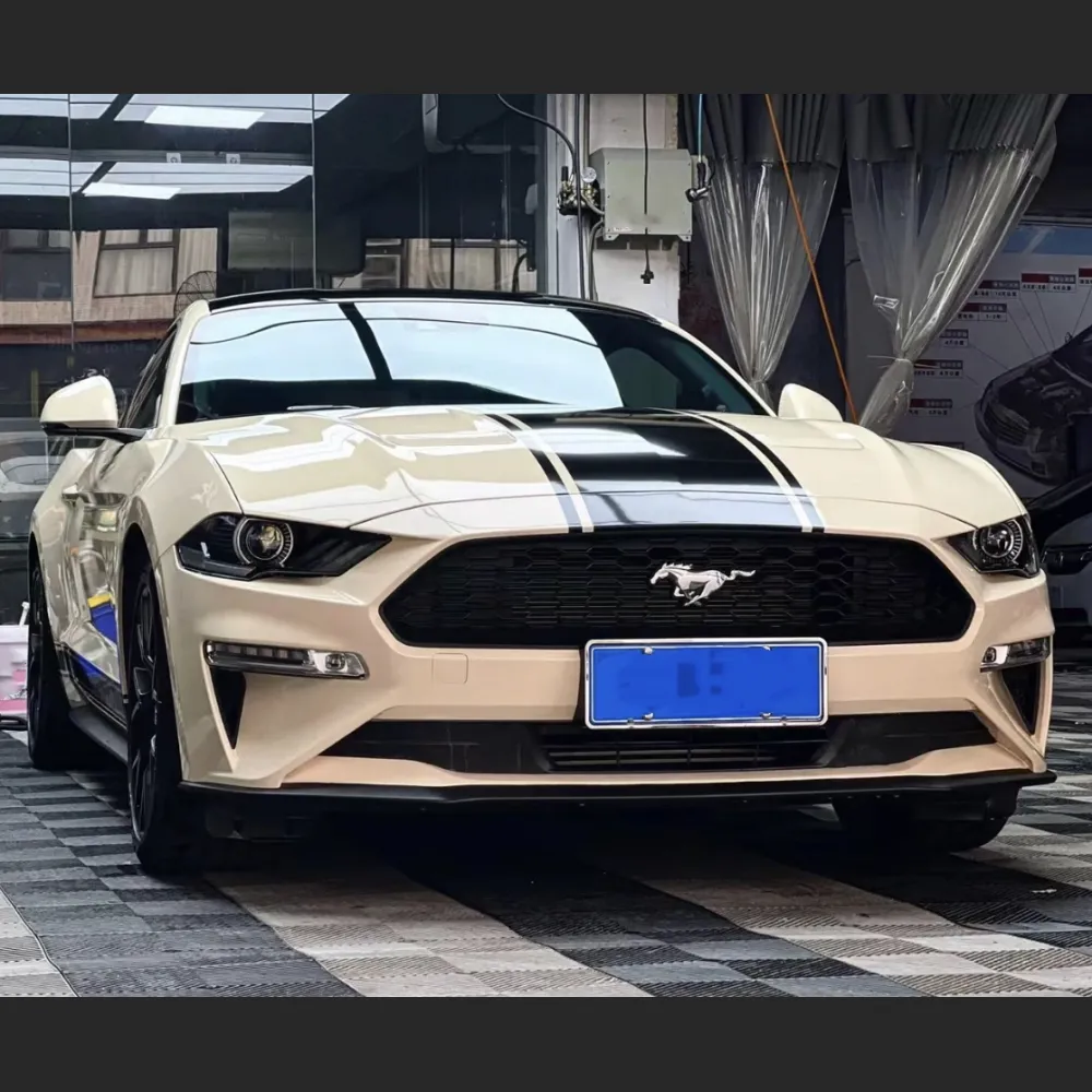 Ravoony Plus Khaki Milan Car Vinyl Wrap Ford Mustang Wrap