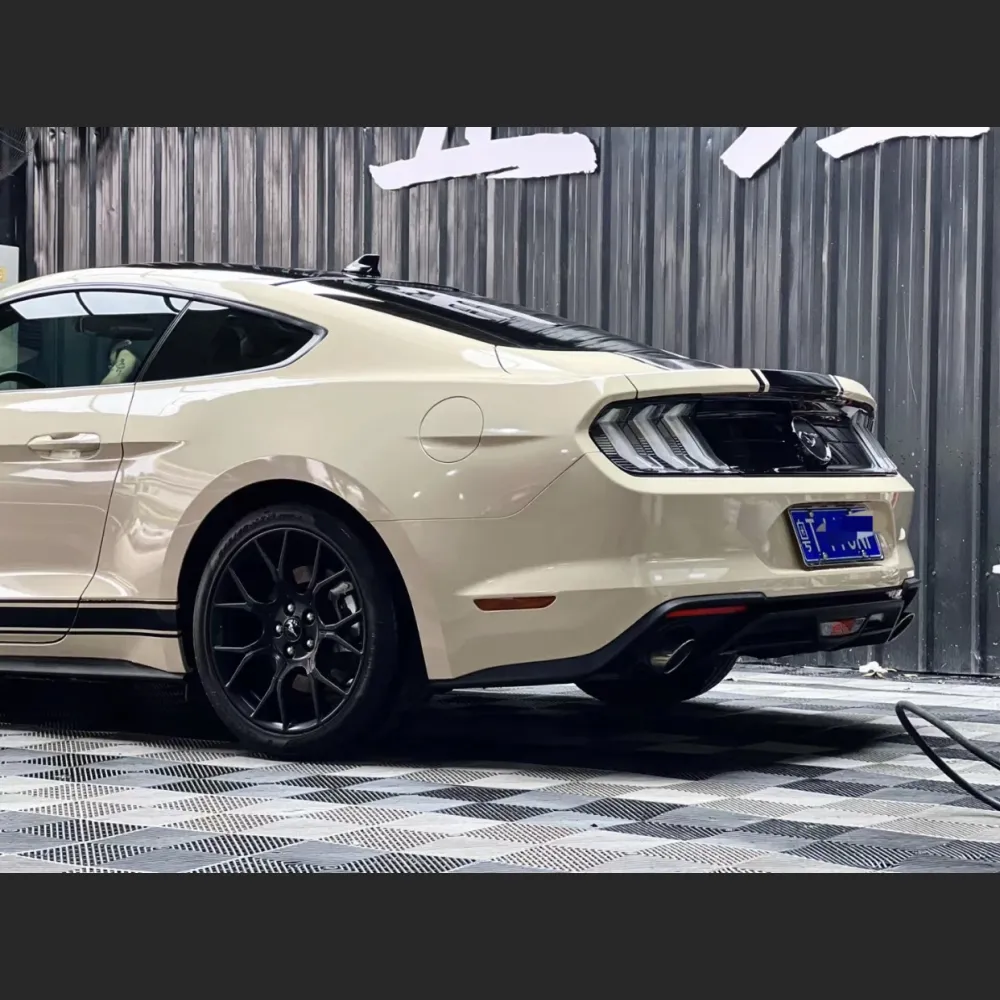 Ravoony Plus Khaki Milan Car Vinyl Wrap Ford Mustang Wrap