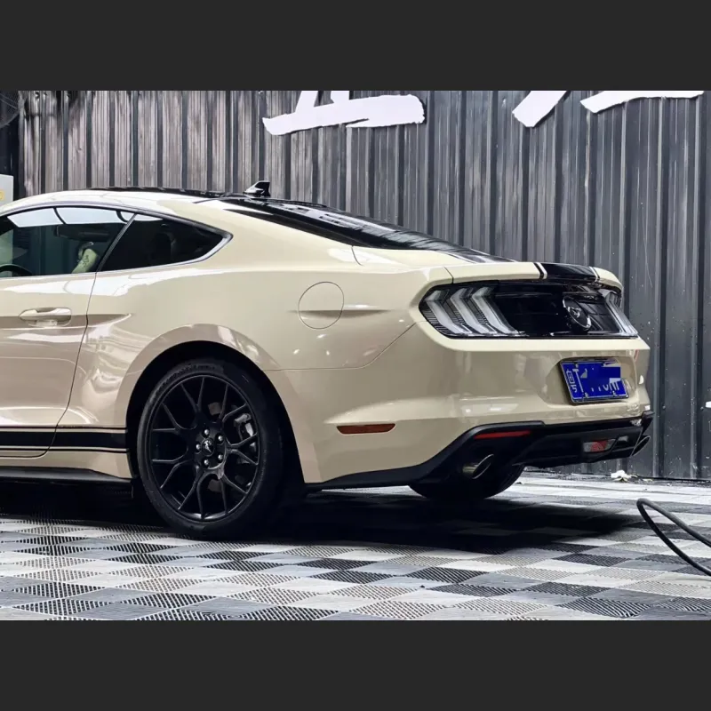 Ravoony Plus Khaki Milan Car Vinyl Wrap Ford Mustang Wrap