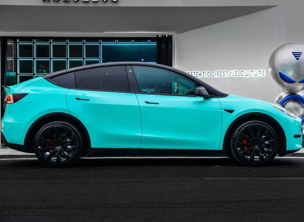 Glossy Tiffany Car Vinyl Wrap
