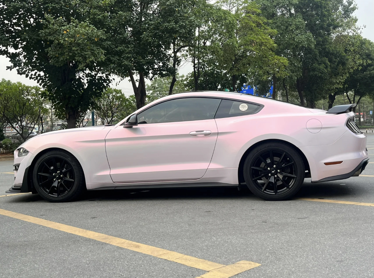 Ravoony Plus PET Flower Pink Car Wrap Mustang Wrap