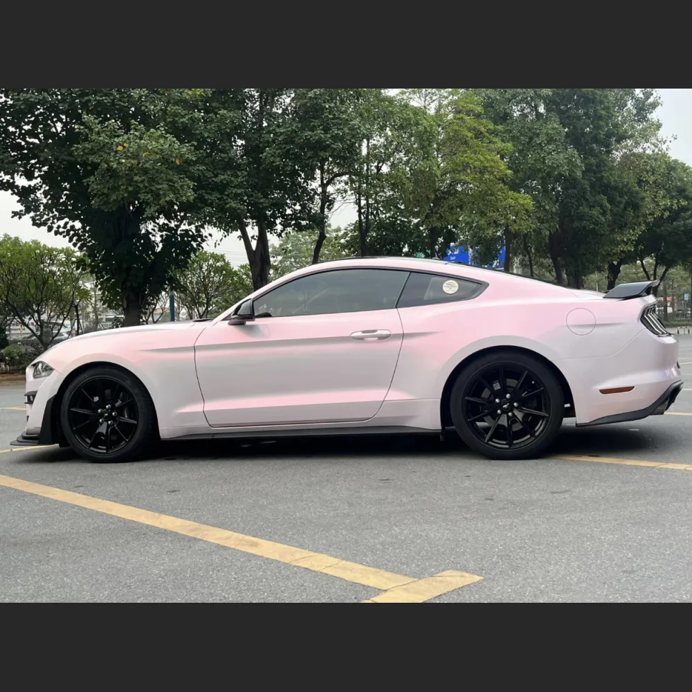 Ravoony Plus PET Flower Pink Car Wrap Mustang Wrap