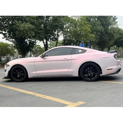 Ravoony Plus PET Flower Pink Car Wrap Mustang Wrap 02
