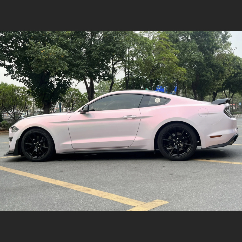 Ravoony Plus PET Flower Pink Car Wrap Mustang Wrap