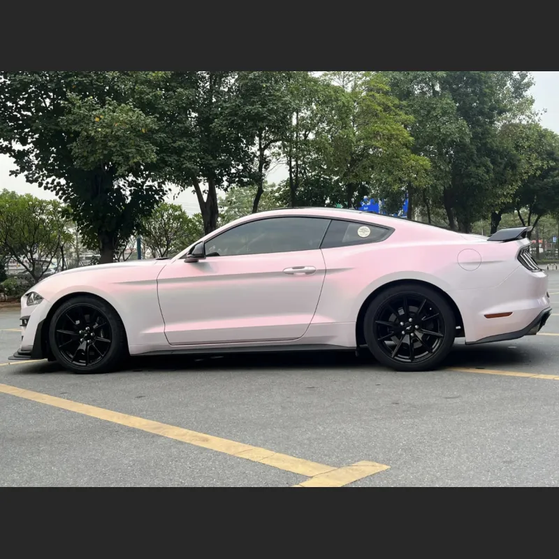 Ravoony Plus PET Flower Pink Car Wrap Mustang Wrap