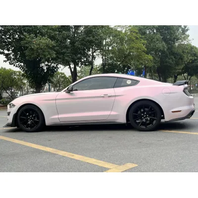Ravoony PET Flower Pink Car Wrap Mustang Wrap