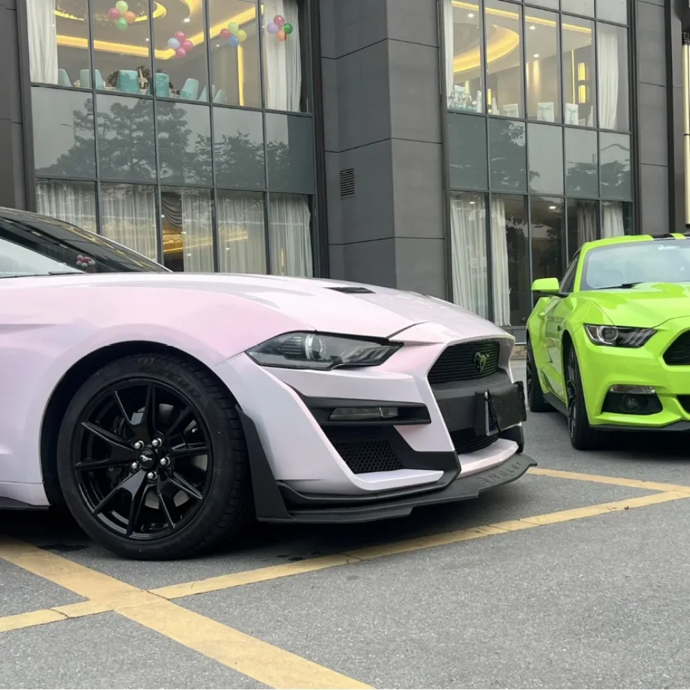 Ravoony Plus PET Flower Pink Car Wrap Mustang Wrap