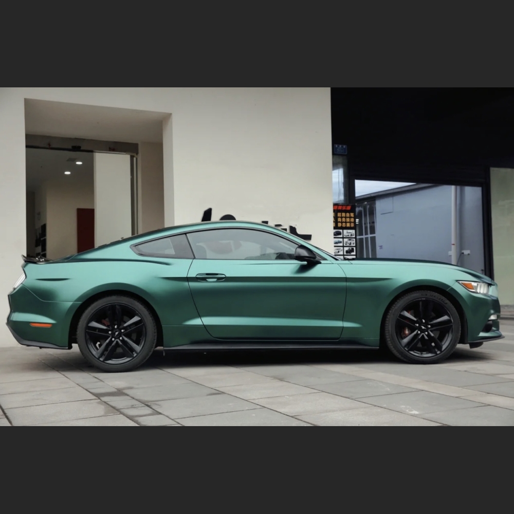 Ravoony Plus Pure Metal Emerald Green Car Wrap Mustang Wrap