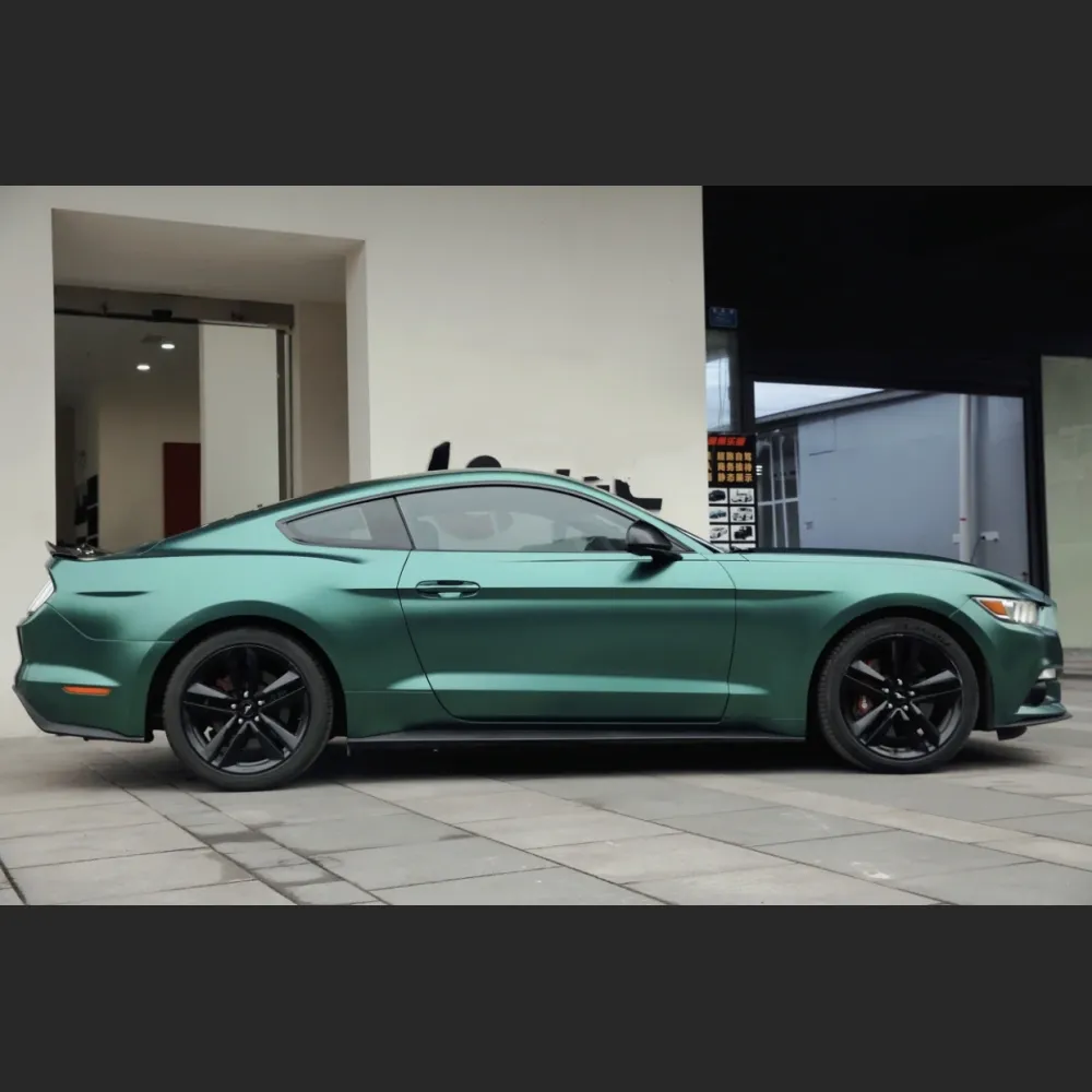 Ravoony Plus Pure Metal Emerald Green Car Wrap Mustang Wrap