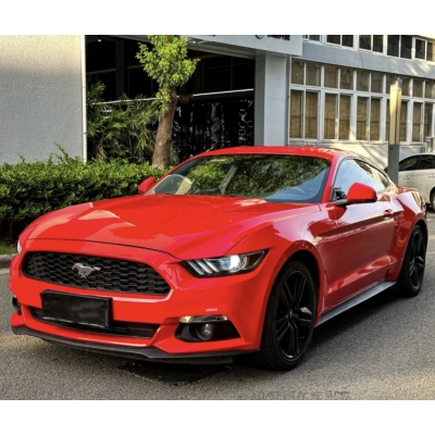 Ravoony Plus Glossy Crystal Ferrari Red Vinyl Car Wrap Mustang Wrap 02
