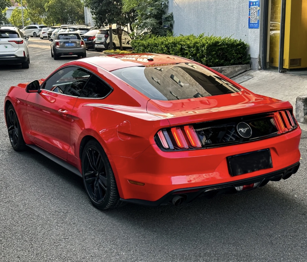 Ravoony Plus Glossy Crystal Ferrari Red Vinyl Car Wrap Mustang Wrap