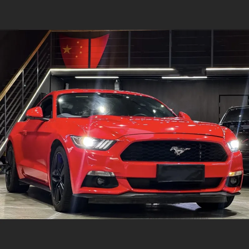 Ravoony Plus Glossy Crystal Ferrari Red Vinyl Car Wrap Mustang Wrap