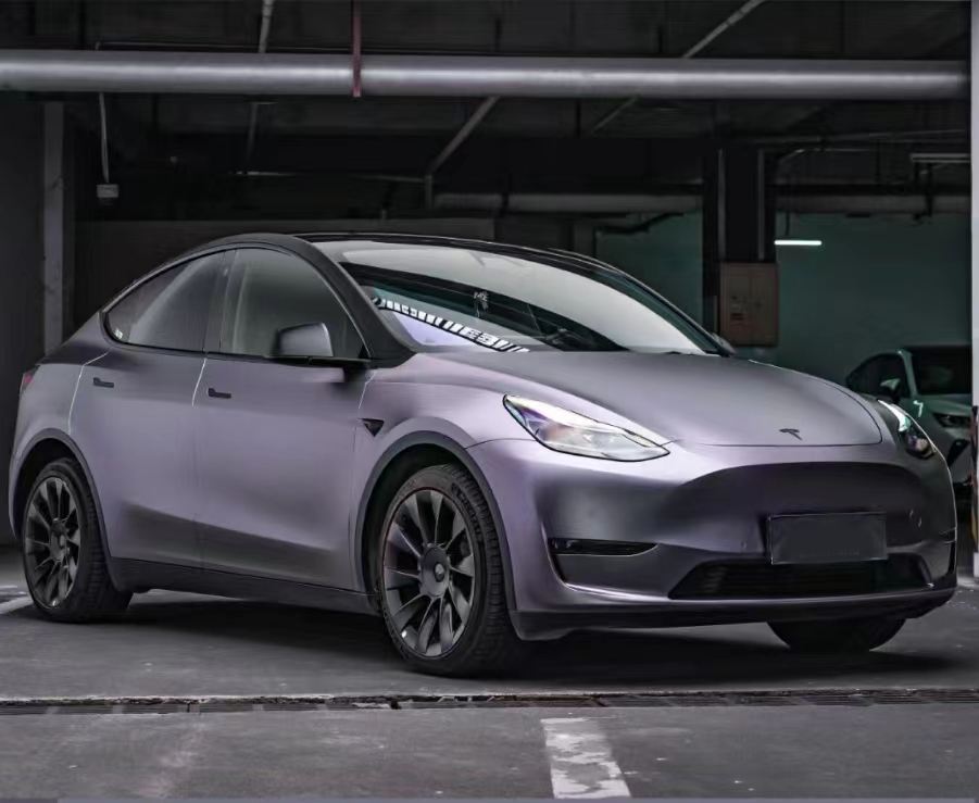 Ravoony Plus NIO Matte Capri Purple Grey Car Vinyl Wrap