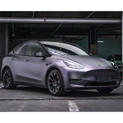 Ravoony Plus NIO Matte Capri Purple Grey Car Vinyl Wrap 02