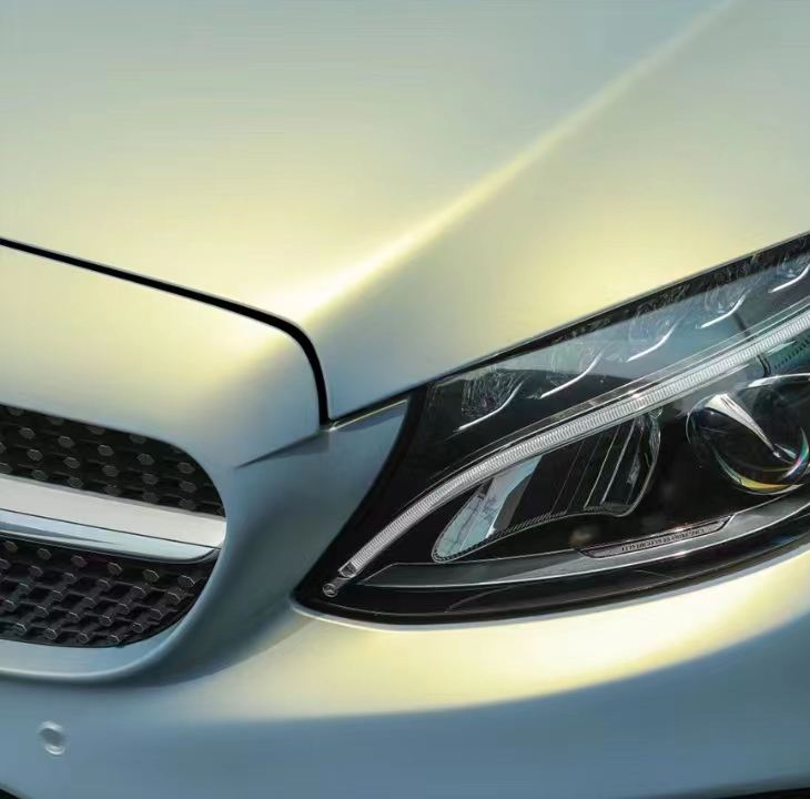 Ravoony Plus Platinum Gloss Metallic Dreamy Bamboo Blue Car Vinyl Wrap