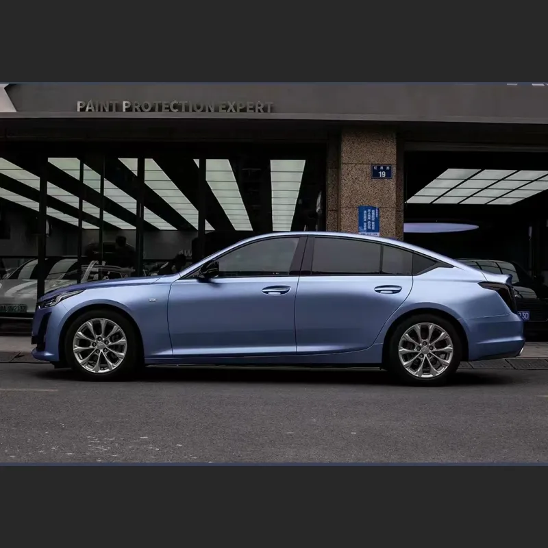 Ravoony Plus Pure Metal Mist Blue Car Vinyl Wrap