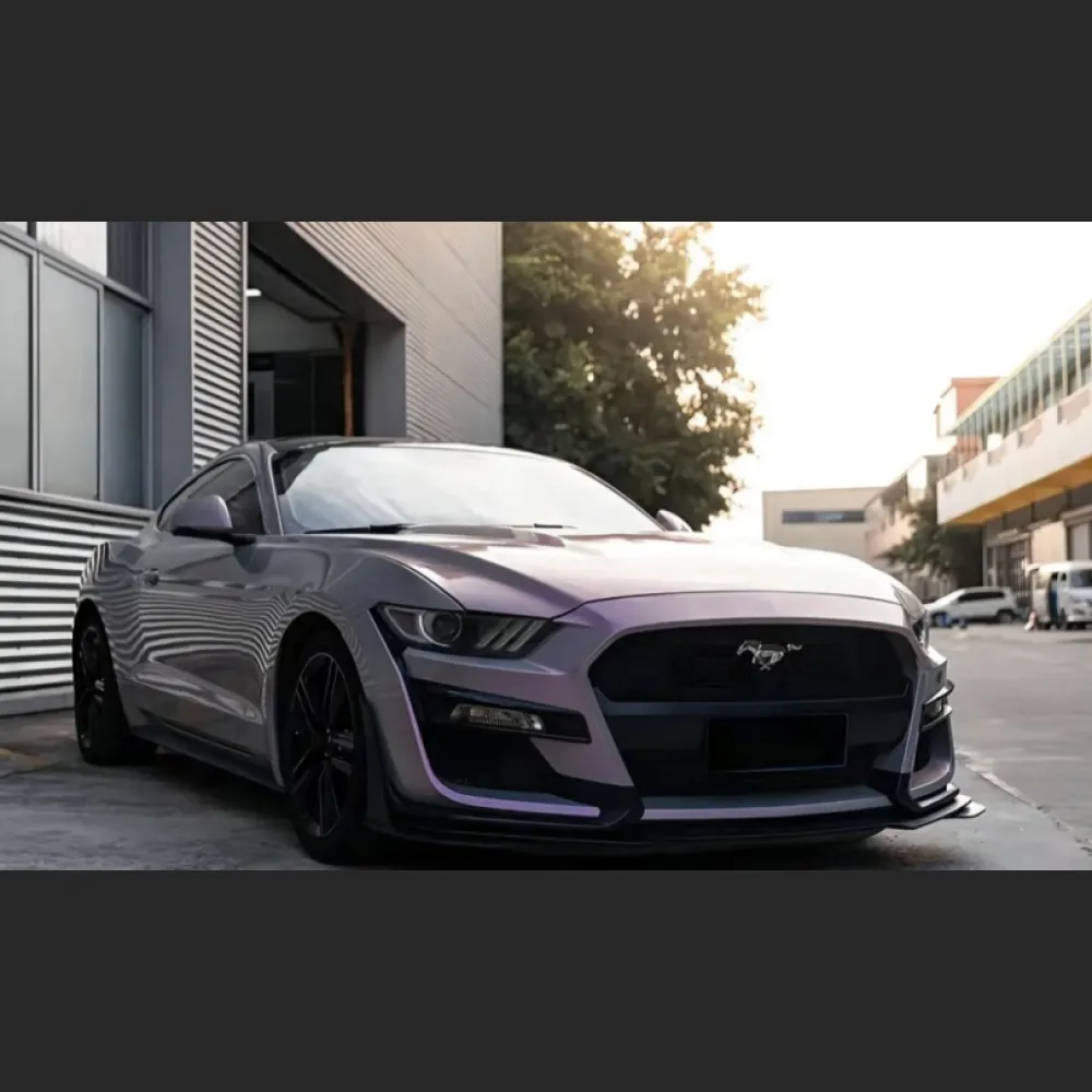 Ravoony Plus Twin Candy Grey Red Color Fliper Car Wrap Ford Mustang Wrap