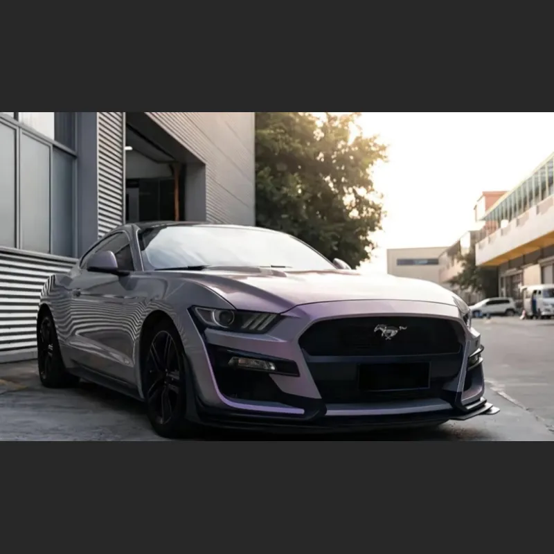 Ravoony Plus Twin Candy Grey Red Color Fliper Car Wrap Ford Mustang Wrap