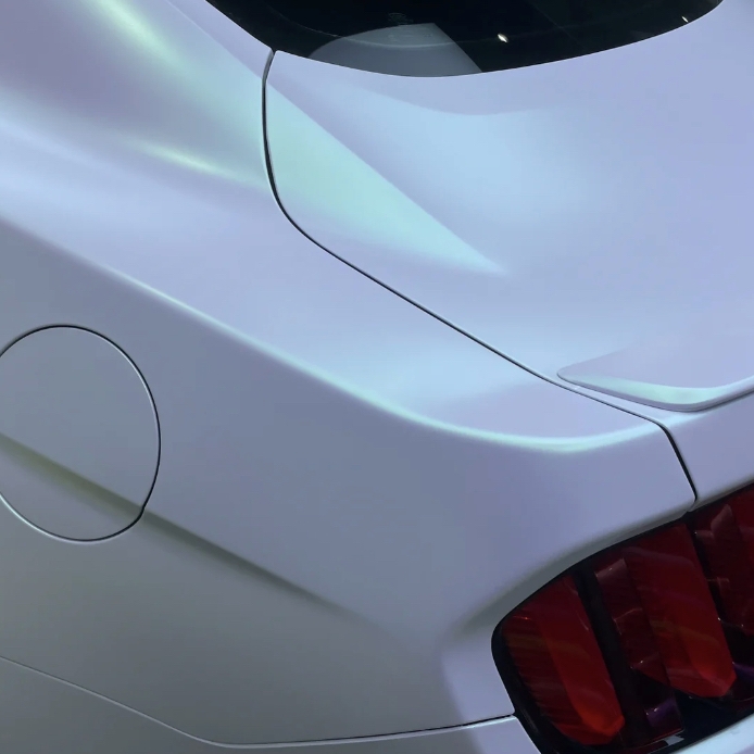 Ravoony Plus Aurora White Car Vinyl Wrap Ford Mustang Wrap