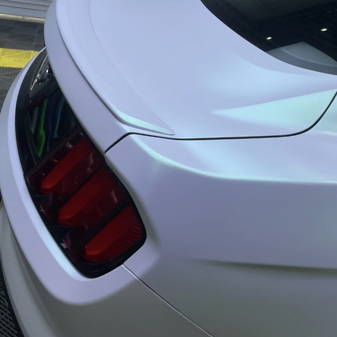 Ravoony Plus Aurora White Car Vinyl Wrap Ford Mustang Wrap