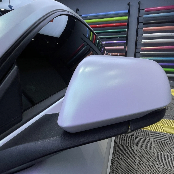 Ravoony Plus Aurora White Car Vinyl Wrap Ford Mustang Wrap