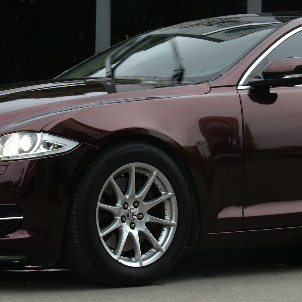 Glossy Diamond Black Red Vinyl Car Wrap