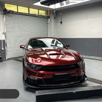  Ravoony Plus Liquid Metallic Dragon Blood Red Vinyl Car Wrap Mustang Wrap 02