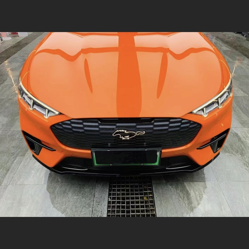 Ravoony Plus Gloss Crystal Mclaren Orange Wrap Mustang Wrap